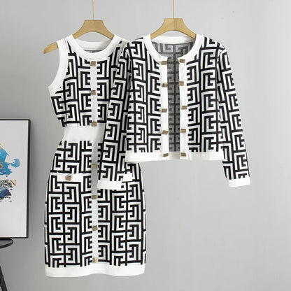 Gebreide Sweater en Jurk Set voor Vrouwen