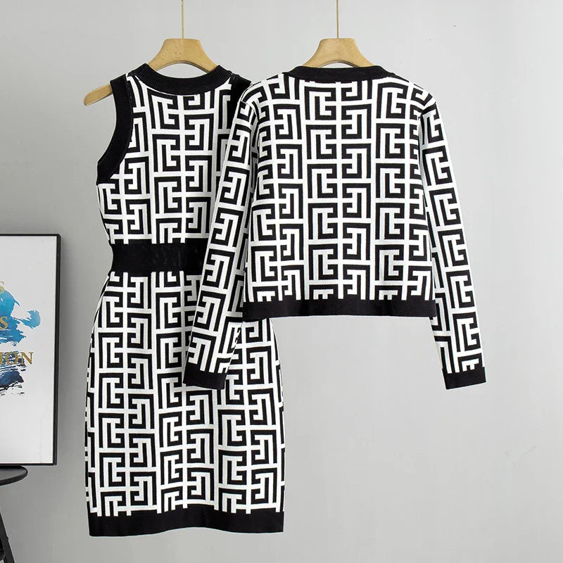 Gebreide Sweater en Jurk Set voor Vrouwen