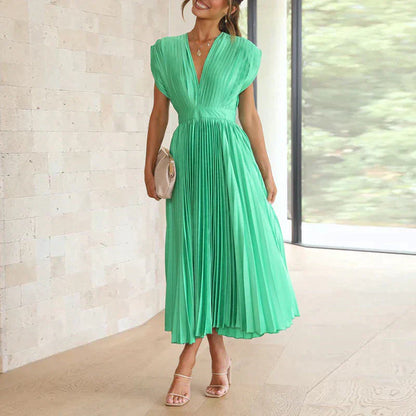 Dames Plooiend Elegant Stijl Flatterend Silhouet Midi Gala - Iris