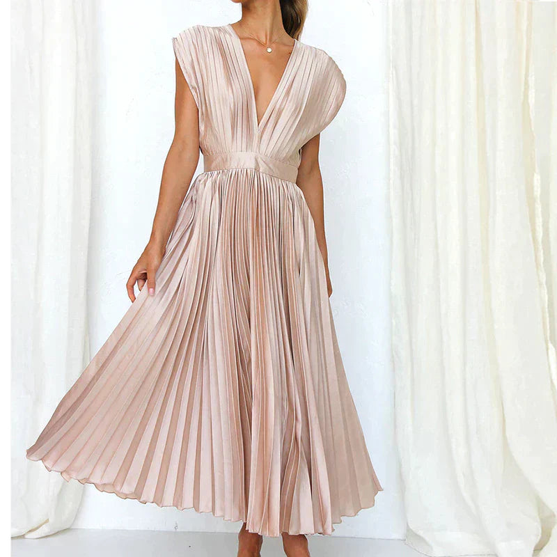 Dames Plooiend Elegant Stijl Flatterend Silhouet Midi Gala - Iris
