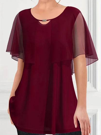 Blauwe Zomertop met Chique Design