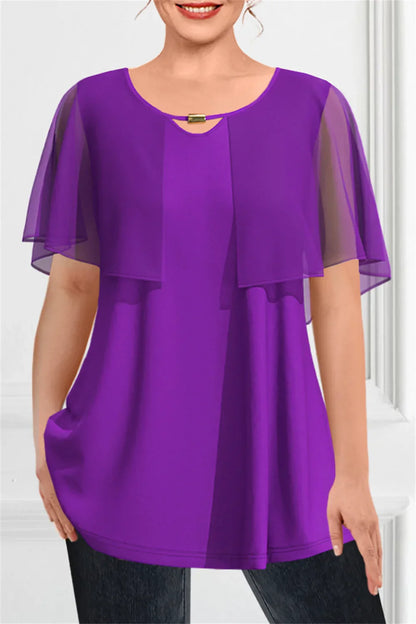 Blauwe Zomertop met Chique Design