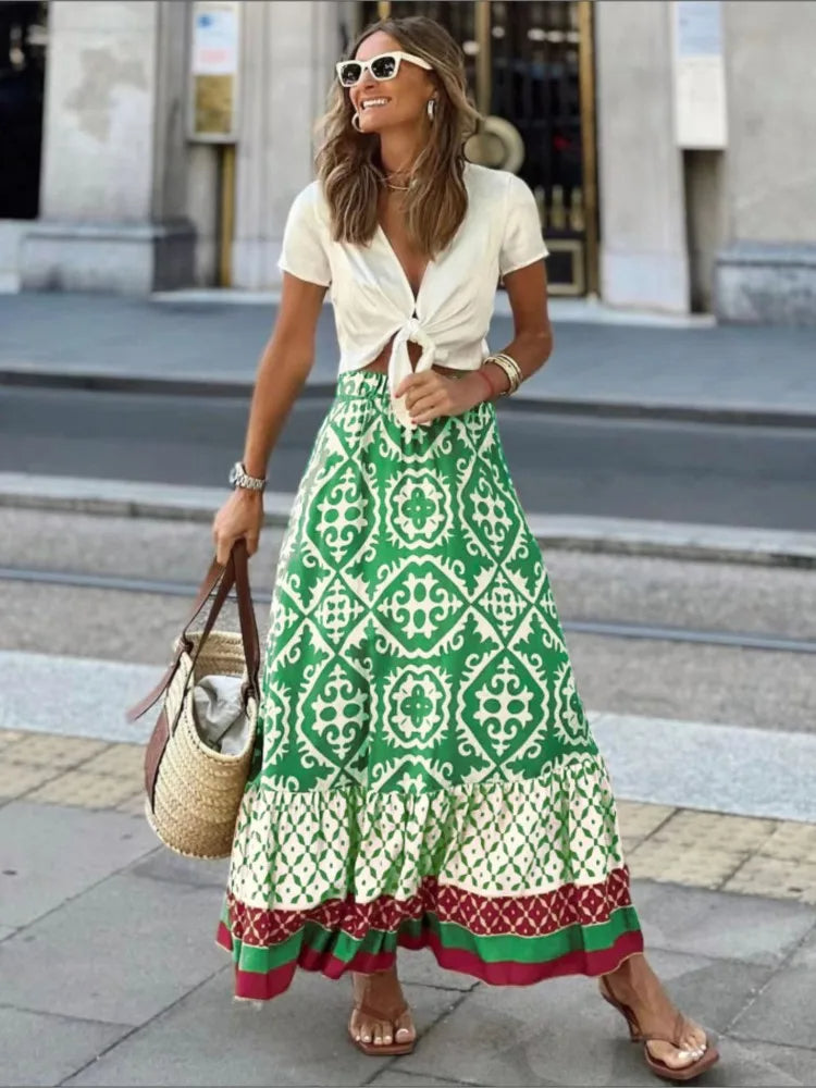 Dames Rok Midi Retro Floral Print - StudioMarella