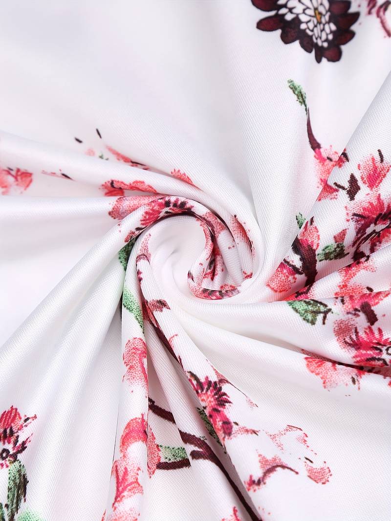 Zomerjurk Midi voor Vrouw met Sakura Print