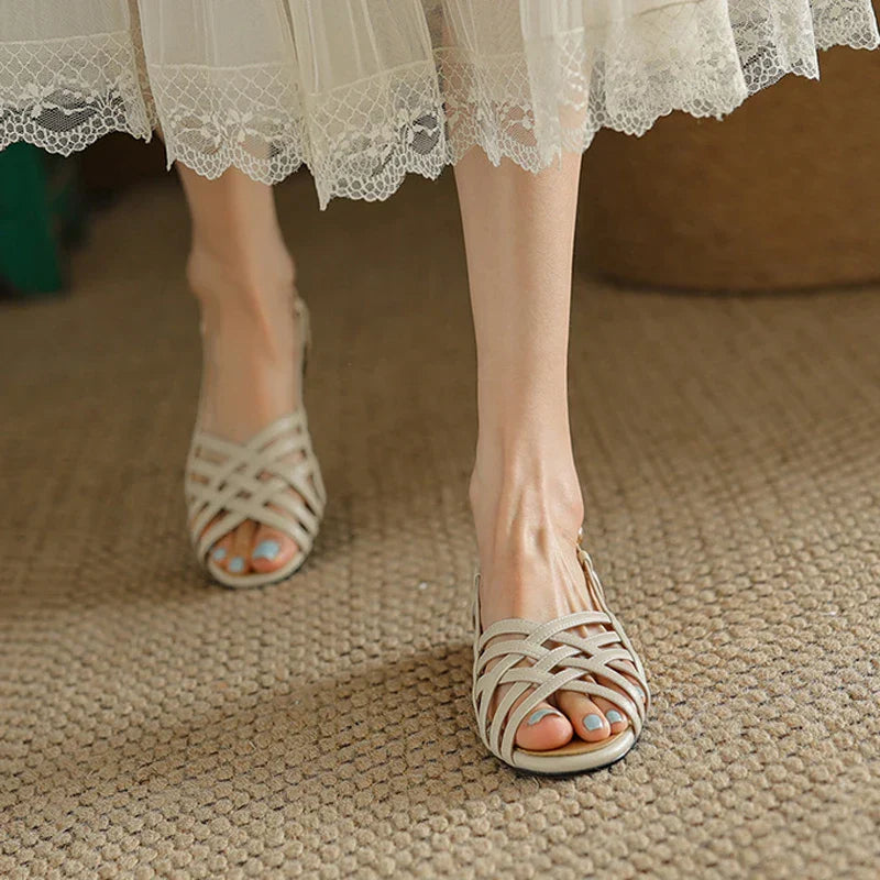 Zomer Sandalen Vrouwelijk Glanzend Chic Design