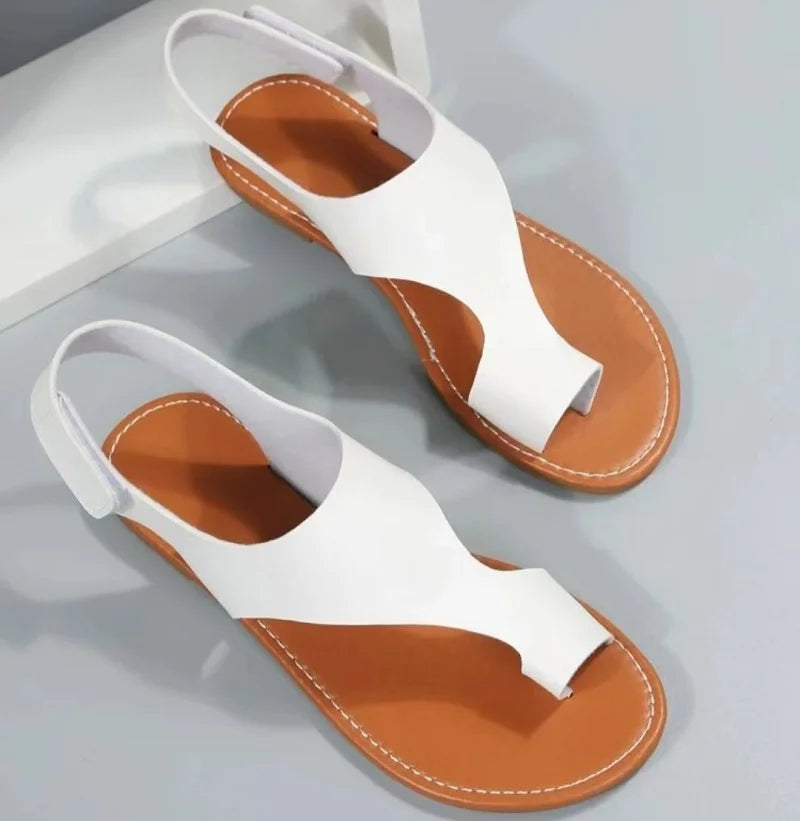 Zomerse Sandalen Comfortabel Leer Bruin
