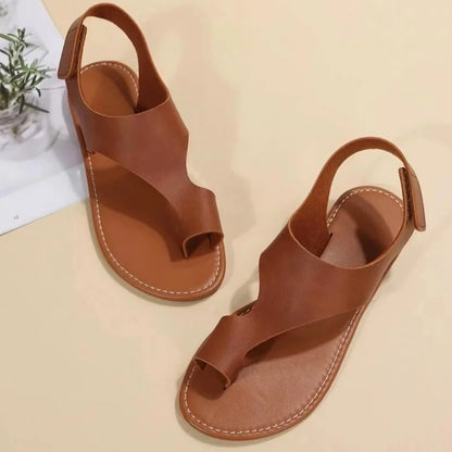 Zomerse Sandalen Comfortabel Leer Bruin