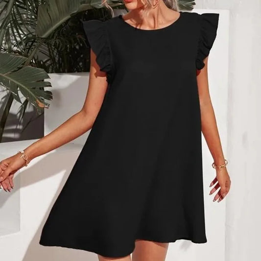 Dames Zomerjurk Trendy Lente Mode Jurk Zwart/Wit - StudioMarella