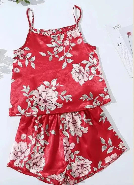 Dames Pyjama Set Bloemenprint Zacht en Comfortabel