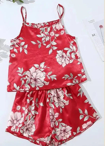 Dames Pyjama Set Bloemenprint Zacht en Comfortabel