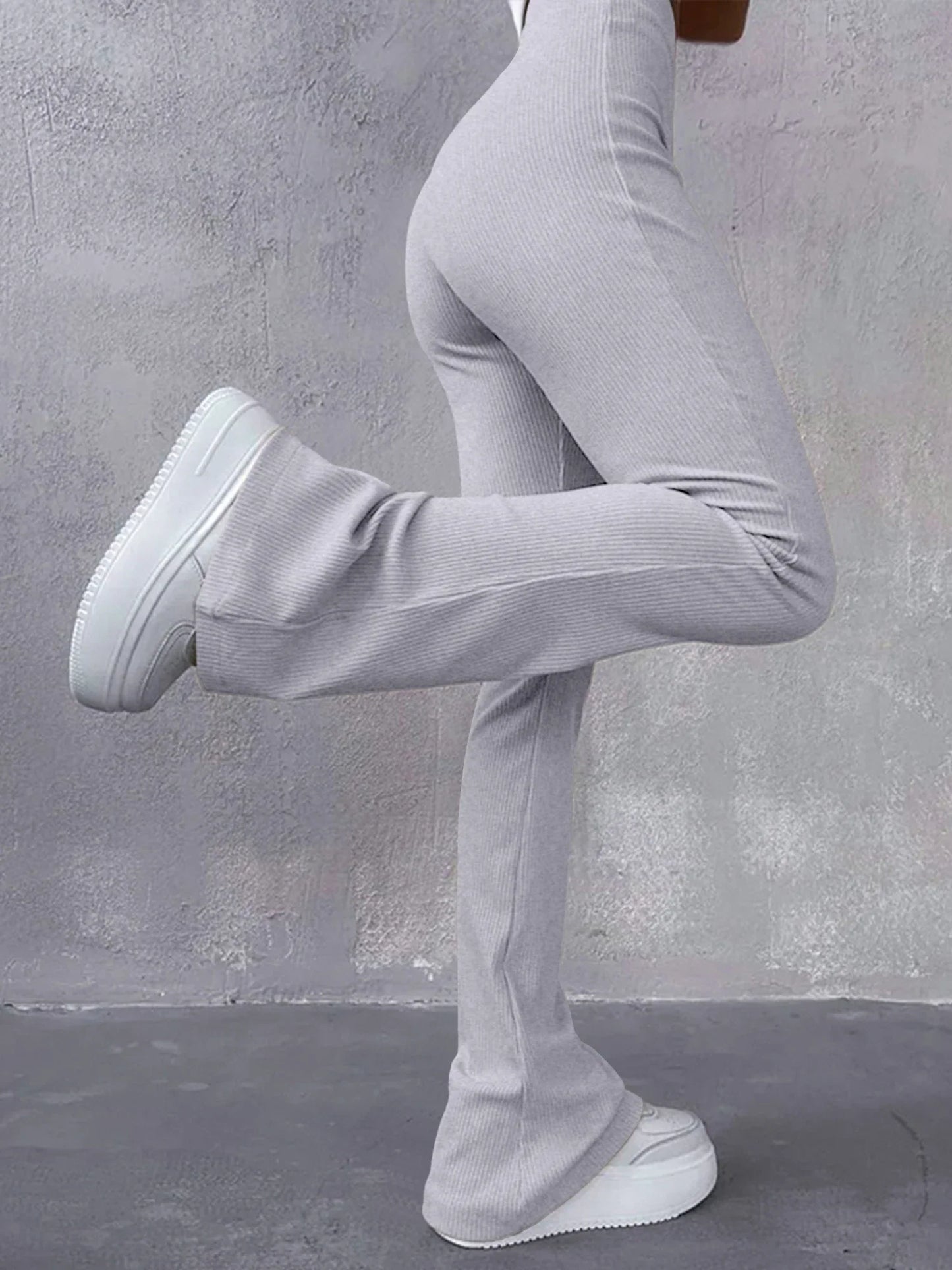 Hoge Taille Broek Slank en Comfortabel