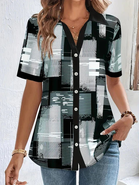 Vrouwelijke Blouse met Geometrische Print voor Lente - StudioMarella