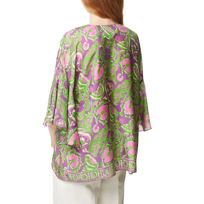 Vrouwelijke Blouse Glimmend met Vintage Look