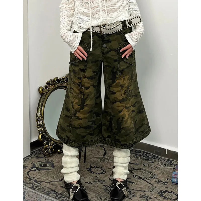 Vrouwelijke Camouflage Korte Broek Sportief Model