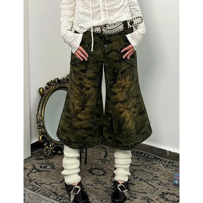 Vrouwelijke Camouflage Korte Broek Sportief Model