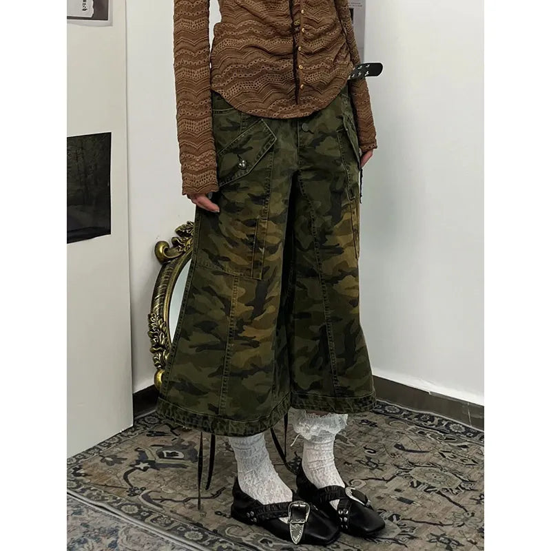Vrouwelijke Camouflage Korte Broek Sportief Model