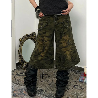 Vrouwelijke Camouflage Korte Broek Sportief Model