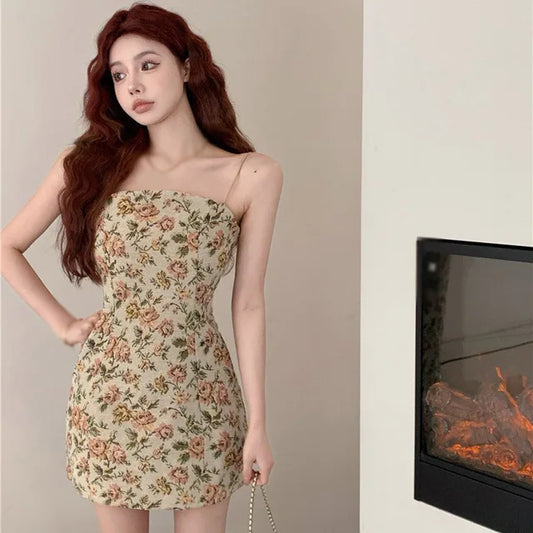 Retro Bloemenjurk voor Dames Zomerjurk Met Korte Mouwen - StudioMarella
