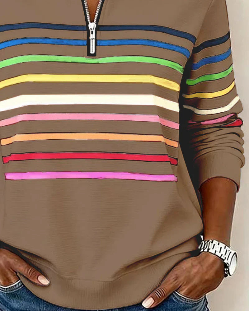Dames Sweatshirt | Half-zip & Hoge Kraag voor Comfortabele Warmte