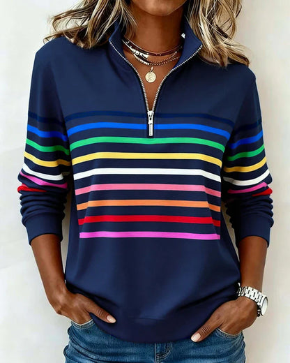Dames Sweatshirt | Half-zip & Hoge Kraag voor Comfortabele Warmte