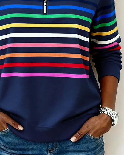 Dames Sweatshirt | Half-zip & Hoge Kraag voor Comfortabele Warmte