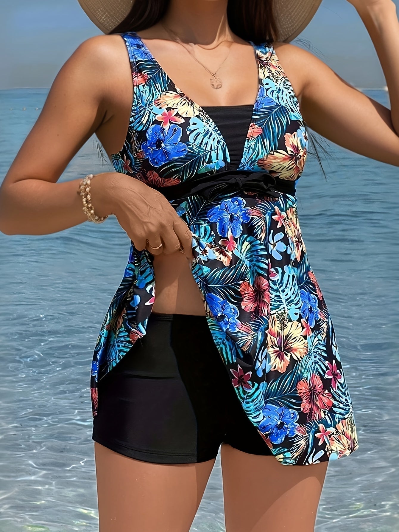Dames Badpak Tankini Gestreept Tweedelig Zwemkleding - StudioMarella