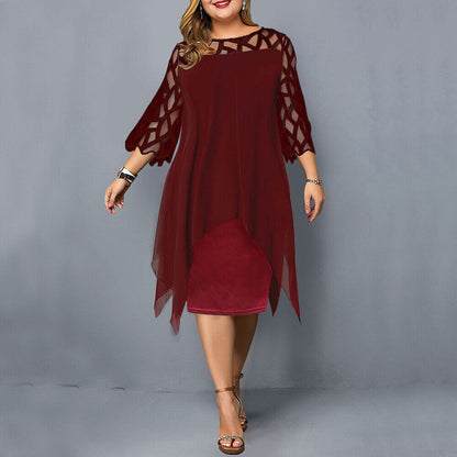 Dames Zomerjurk Midi Losse Vrouwenjurk Elise