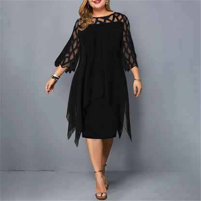 Dames Zomerjurk Midi Losse Vrouwenjurk Elise