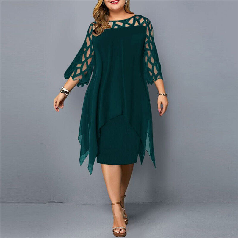 Dames Zomerjurk Midi Losse Vrouwenjurk Elise