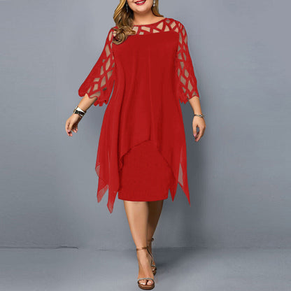 Dames Zomerjurk Midi Losse Vrouwenjurk Elise