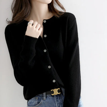 Dames Cardigan Cashmere Zacht met Knopen - StudioMarella