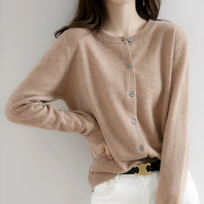 Dames Cardigan Cashmere Zacht met Knopen