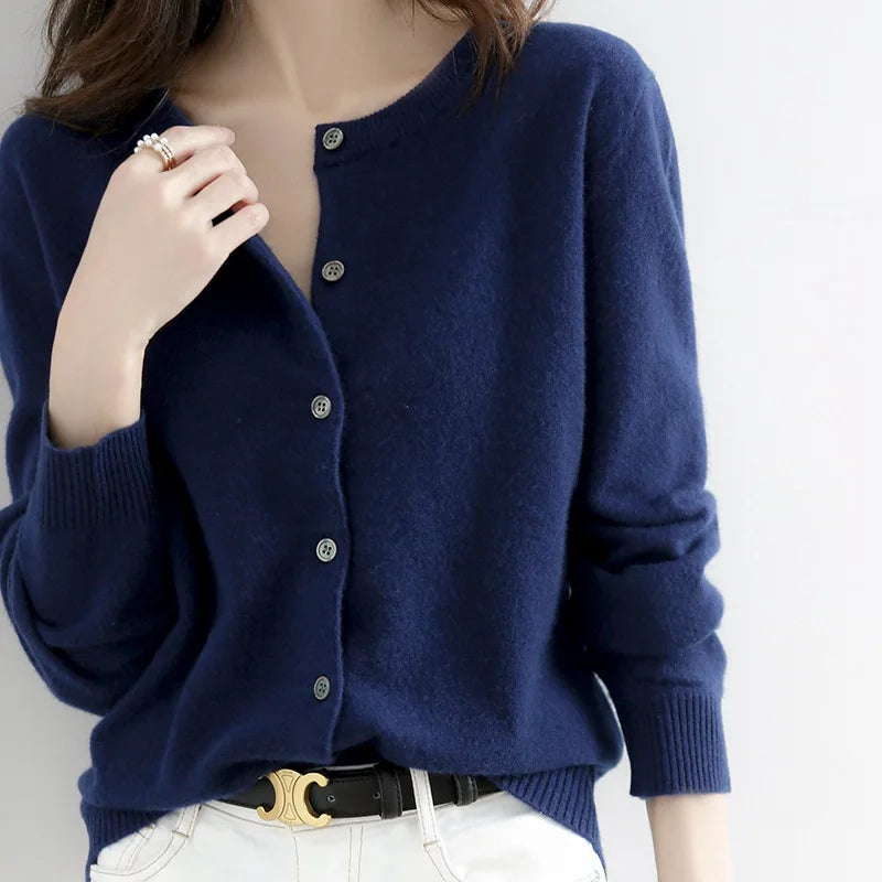 Dames Cardigan Cashmere Zacht met Knopen