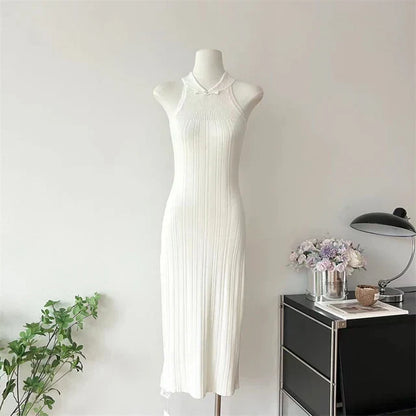 Midi Jurk Bodycon Korte Mouw Vintage Stijl