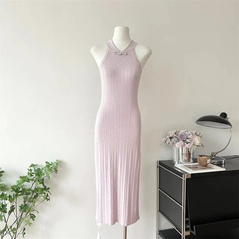Midi Jurk Bodycon Korte Mouw Vintage Stijl - StudioMarella