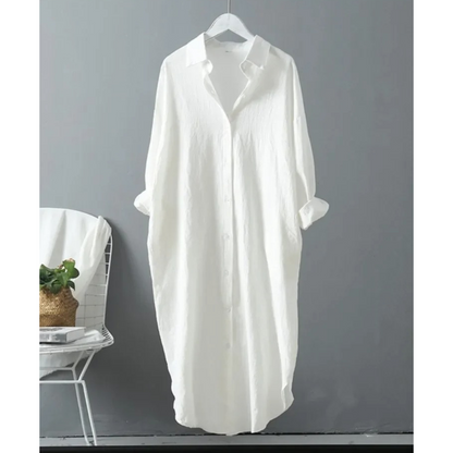 Dames Vintage Midi Blouse Jurk - Diana