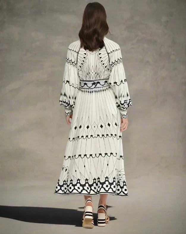 Dames Vlinderprint Maxi Zomerjurk - Anartia