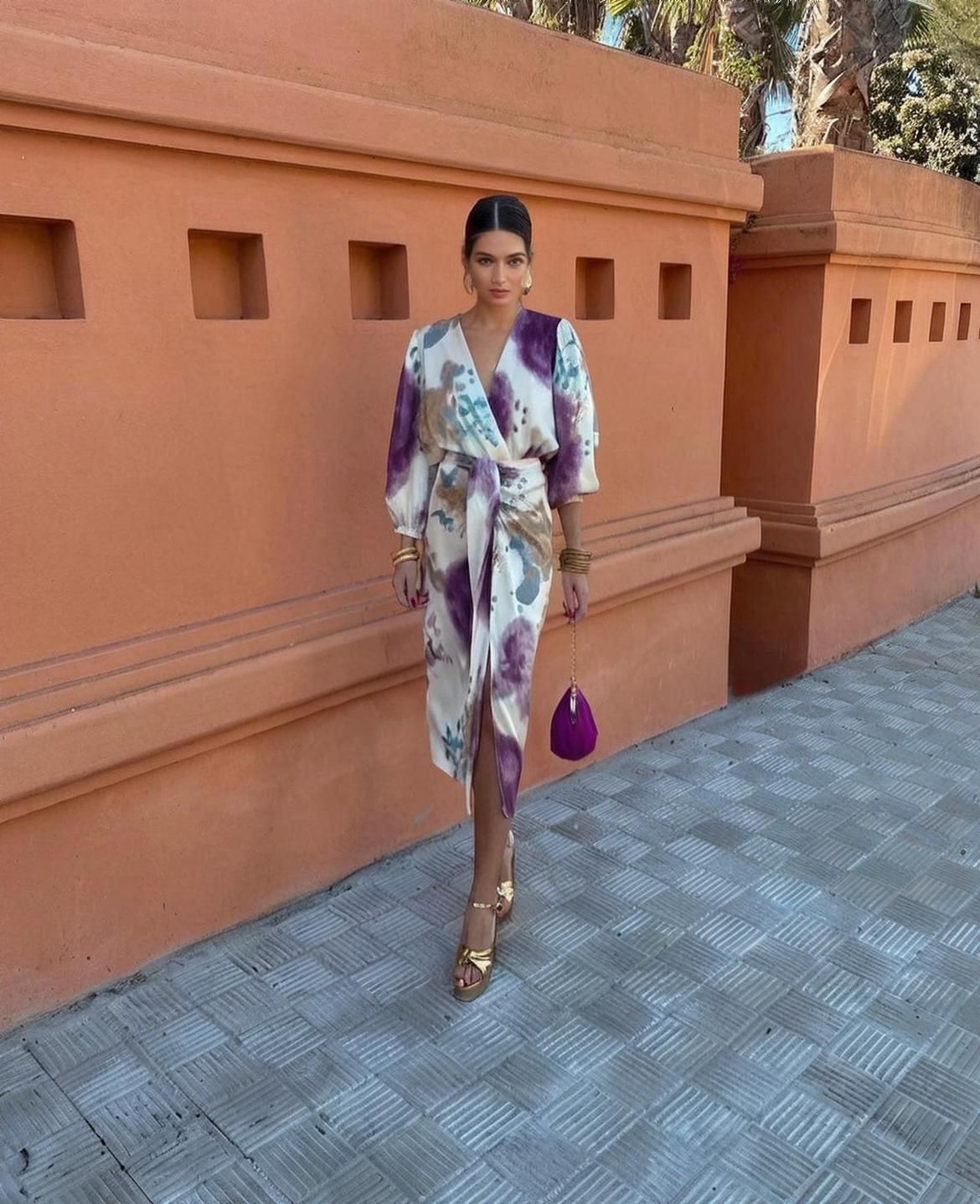Dames Wrap Midi Zomerjurk - Marissa