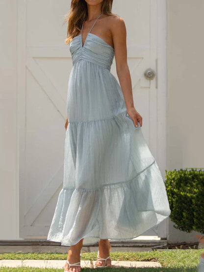 Zomerjurk Boho Halterneck Vrouwelijk Jurk