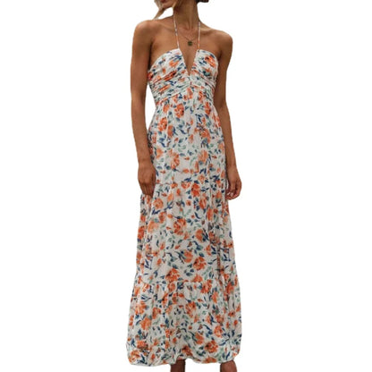 Zomerjurk Boho Halterneck Vrouwelijk Jurk