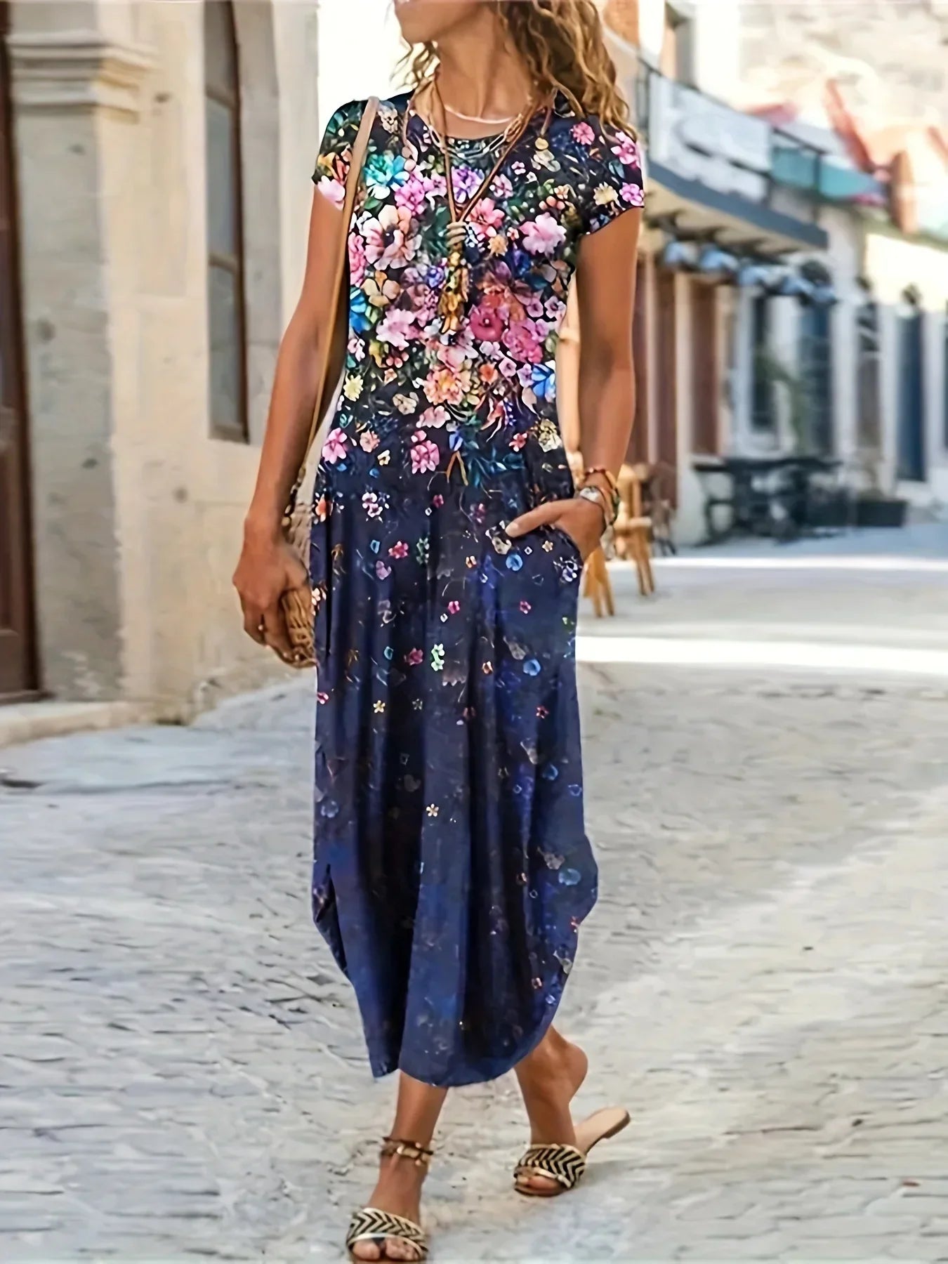 Zakjurk Bedrukt Zomerse Mode Jurk Comfortabel