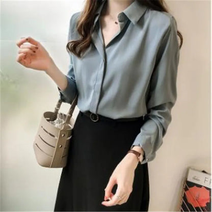 Dames Blouse Lange Mouwen Zomer Chifon Stijl