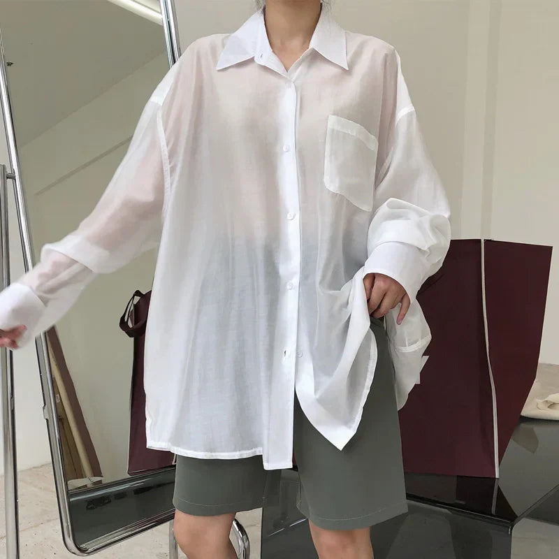 Lichte Zomerblouse voor Vrouw Vrij Gevoerde Mode