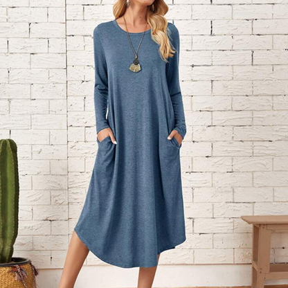 Dames Overhemdjurk Lange Mouwen Midi Jurk Cassy → Dames Overhemdjurk Lange Mouw Midi Zwart Cassy - StudioMarella