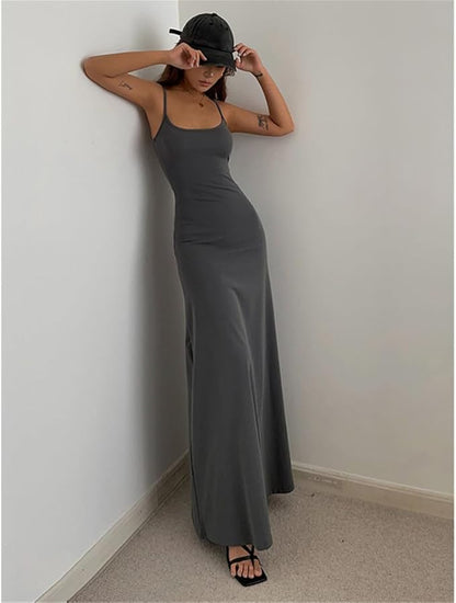 Dames mouwloze getailleerde maxi Daily jurk - Shelly