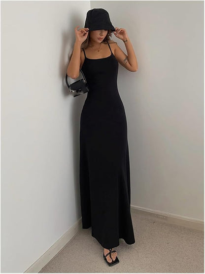 Dames Maxi Jurk Zonder Mouwen Getailleerd Elegant - StudioMarella