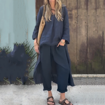 Dames Zomerbroek Lange Rug Set Marissa