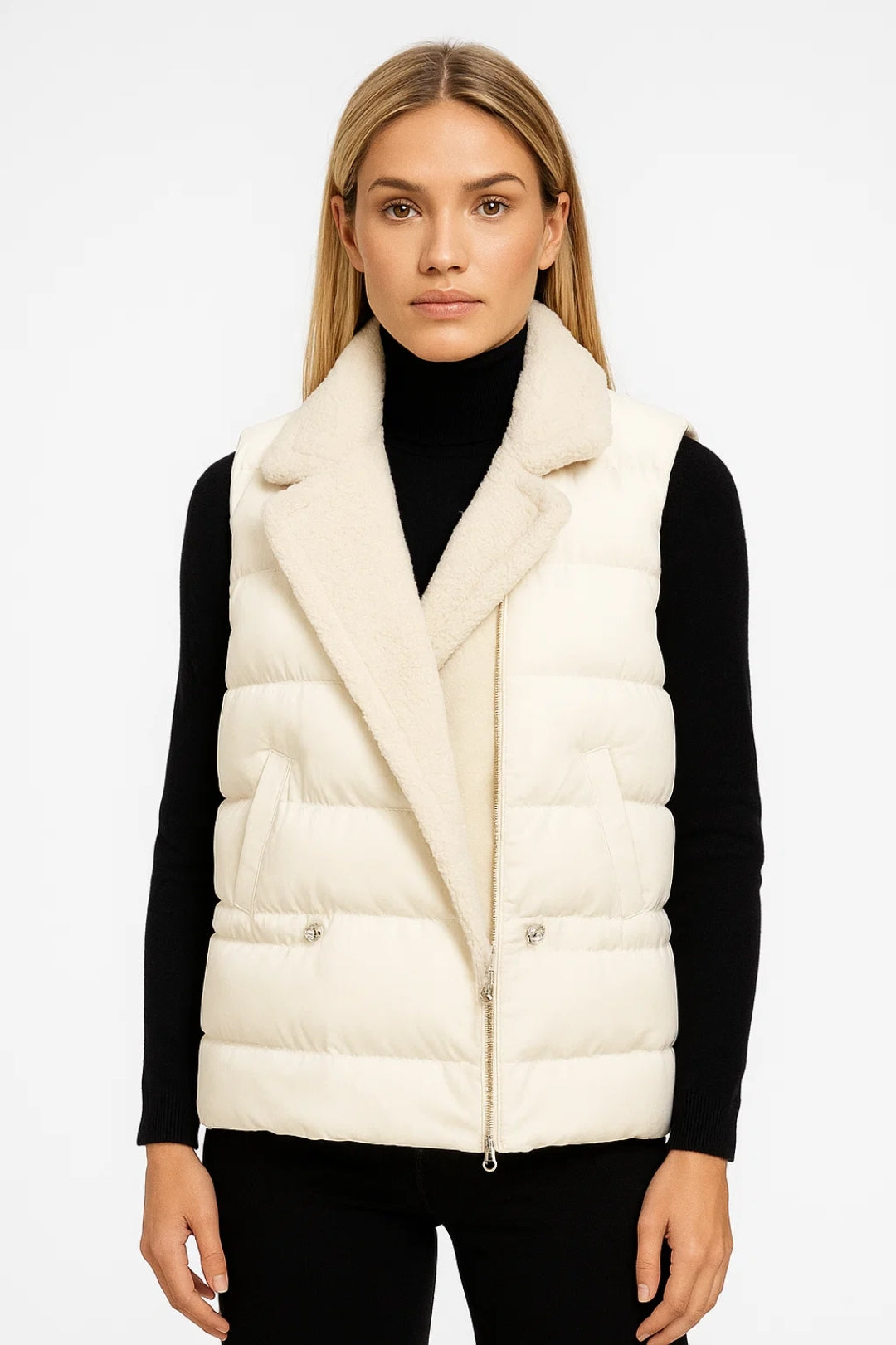 Dames Bodywarmer Met Kraag Warm en Elegant - StudioMarella