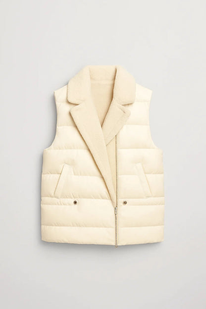 Dames Bodywarmer Met Kraag Warm en Elegant