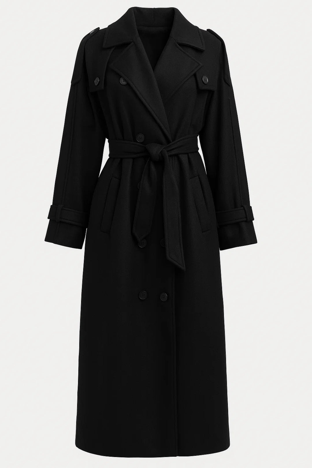 Dames Trenchcoat Lang Model Met Ceintuur Lichtbruin